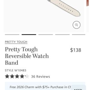 Brighton APPLE SMART Watch band leather black/white reversible  nwt